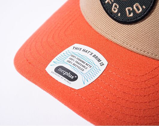 Kšiltovka Brixton Crest C MP Snapback Sand / Burnt Red