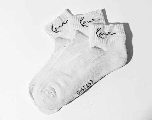 Ponožky Karl Kani - Signature Ankle Socks 3-Pack - White