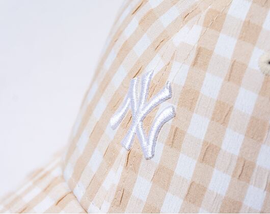 Dámská kšiltovka New Era 9FORTY Womens MLB Gingham New York Yankees Stone