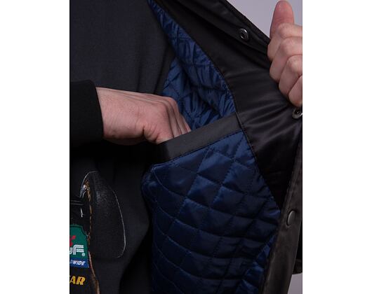Bunda HUF × GOODYEAR Touring Satin Jacket Black