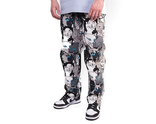 Kalhoty RIP N DIP Family Tree Wige leg Cotton Twill Pants Black