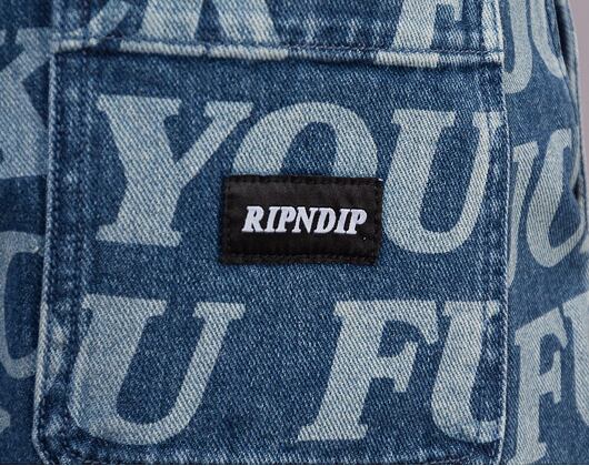Kraťasy RIP N DIP Fuckin Fuck Denim Shorts Medium Wash