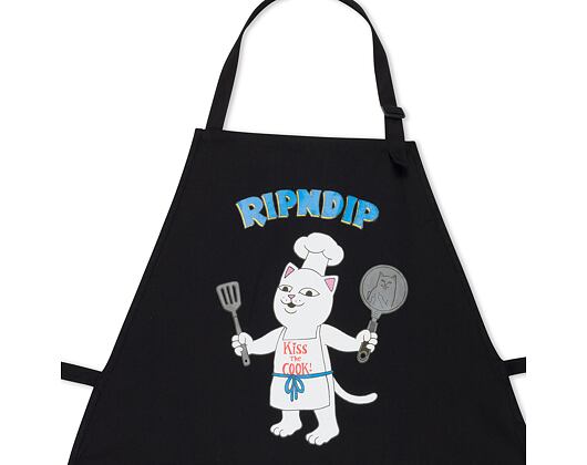 Zástěra na vaření RIP N DIP Kiss The Cook Apron RND10046 Black