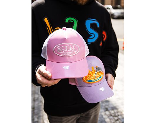 Kšiltovka Von Dutch Trucker Ody Imi Patent Pink/White