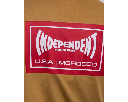 Triko ETNIES × Independent Wash Tee Tobacco