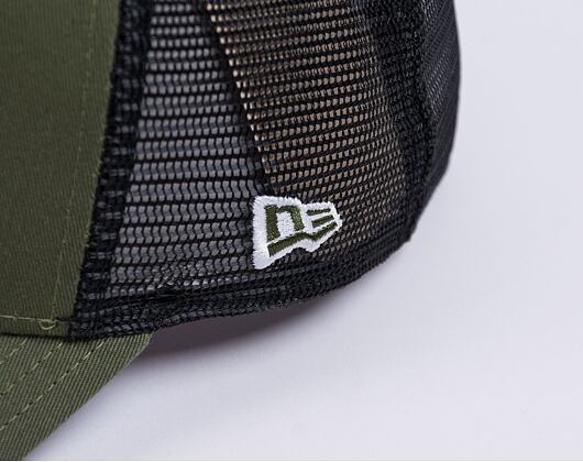 Kšiltovka New Era - Buffalo Patch - 9FORTY A-Frame Trucker - New Olive / Scarlet