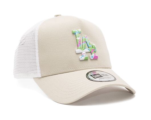 Kšiltovka New Era 9FORTY A-Frame Trucker MLB Seasonal Infill Trucker Los Angeles Dodgers Stone / Bri