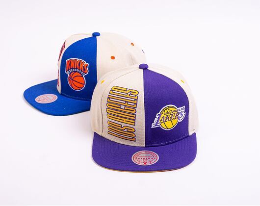 Kšiltovka Mitchell & Ness NBA Pop Panel Snapback Los Angeles Lakers Off White