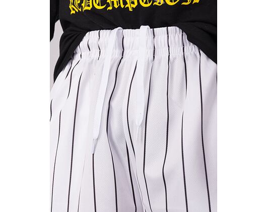 Kraťasy Karl Kani - Small Signature Pinstripe Mesh Shorts - White/Black