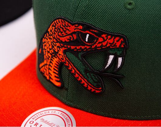 Kšiltovka Mitchell & Ness NCAA Team 2 Tone 2.0 Snapback Florida A&M University Green / Orange