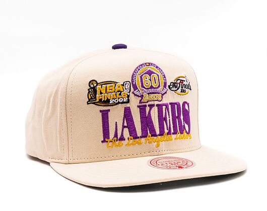 Kšiltovka Mitchell & Ness NBA Reframe Retro Snapback Hwc Los Angeles Lakers Off White