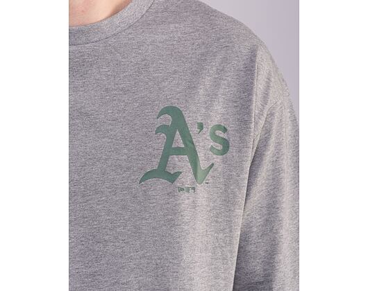 Triko New Era MLB Icecream Oversized Tee Oakland Athletics Heather Grey / Dark Green