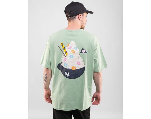 Triko New Era MLB Icecream Oversized Tee New York Yankees Bright Green / Off White