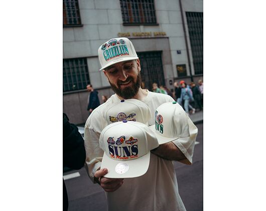 Kšiltovka Mitchell & Ness NBA Reframe Retro Snapback Hwc Phoenix Suns Off White