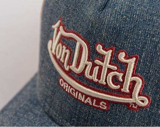Kšiltovka Von Dutch Trucker Fargo Cotton Denim Denim/Sand