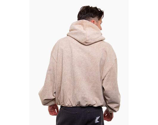 Mikina Karl Kani Small Signature Os Heavy Sweat Hoodie taupe