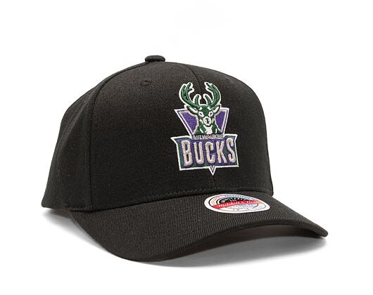 Kšiltovka Mitchell & Ness NBA Team Logo Hc Cr Snapback Bucks Black