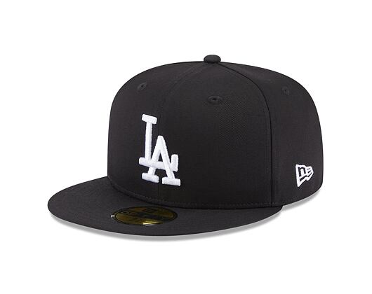 Kšiltovka New Era 59FIFTY MLB Team Side Patch Los Angeles Dodgers Black / White