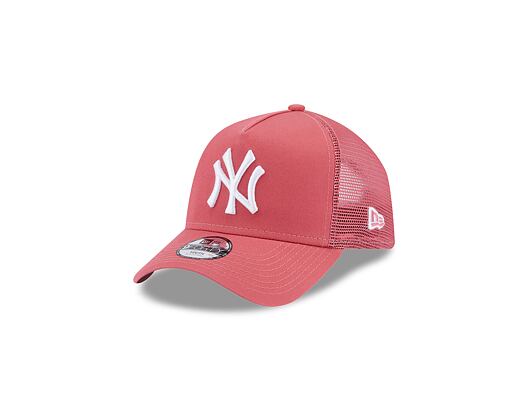 Dětská Kšiltovka New Era 9FORTY Kids A-Frame Trucker MLB League Essential New York Yankees Pink / Wh