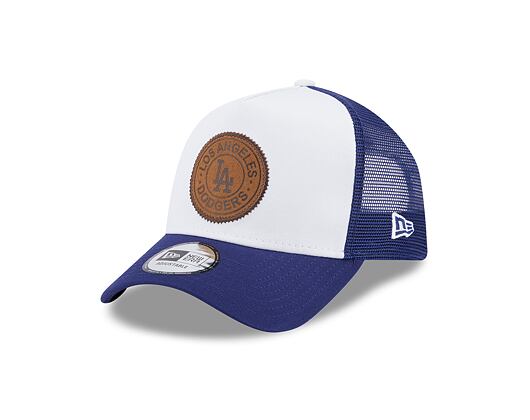 Kšiltovka New Era 9FORTY A-Frame Trucker MLB Team Patch Los Angeles Dodgers White / Dark Royal