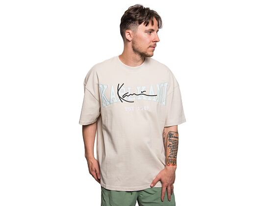 Triko Karl Kani College Signature Heavy Jersey Boxy Tee Off White