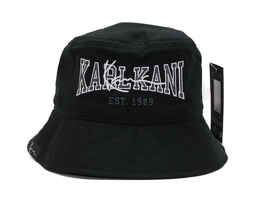 Klobouk Karl Kani College Signature Bucket Hat Black