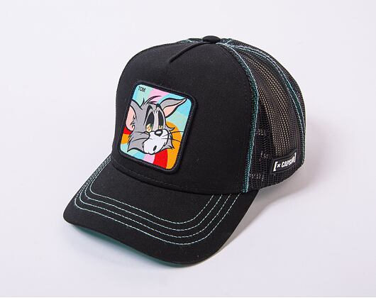 Kšiltovka Capslab Tom & Jerry - Sleepy Tom Black / Turqoise