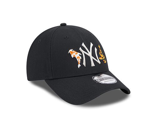 Kšiltovka New Era 9FORTY MLB Koi Fish New York Yankees Black / Optic White