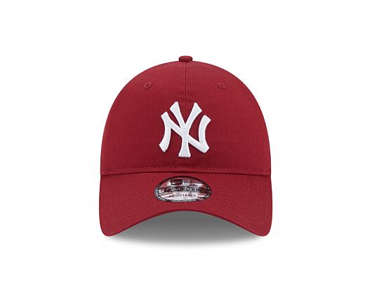 Kšiltovka New Era 9TWENTY MLB League Essential New York Yankees Cardinal / Optic White