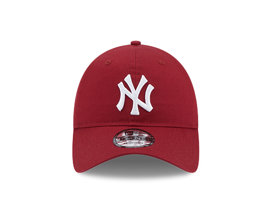 Kšiltovka New Era 9TWENTY MLB League Essential New York Yankees Cardinal / Optic White