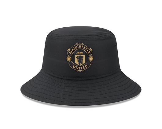 Klobouk New Era Black Gold Bucket Hat Manchester United FC Black