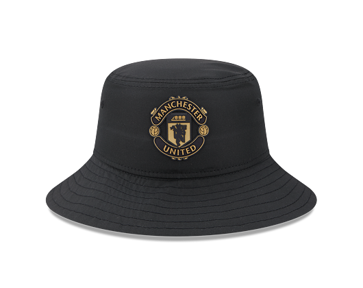 Klobouk New Era Black Gold Bucket Hat Manchester United FC Black