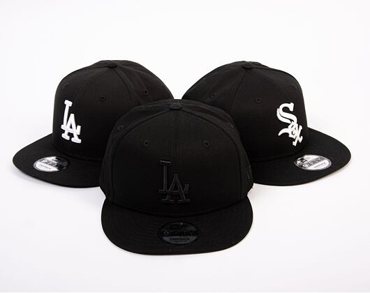 Kšiltovka New Era 9FIFTY MLB Black on Black Los Angeles Dodgers - Black
