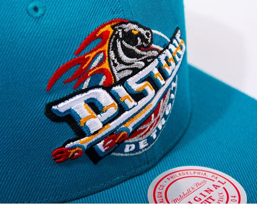 Kšiltovka Mitchell & Ness NBA Detroit Pistons Team Ground 2.0 Snapback teal