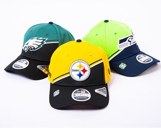 Kšiltovka New Era 9FORTY Stretch-Snap NFL Sideline 23 Pittsburgh Steelers Team Colors
