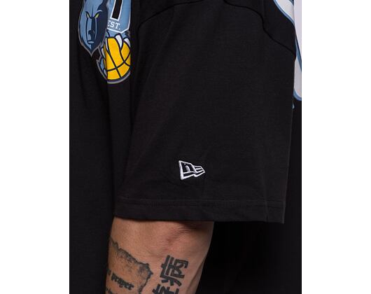 Triko New Era NBA Arch WordMark Oversized Tee Memphis Grizzlies Black / Birdseye Blue