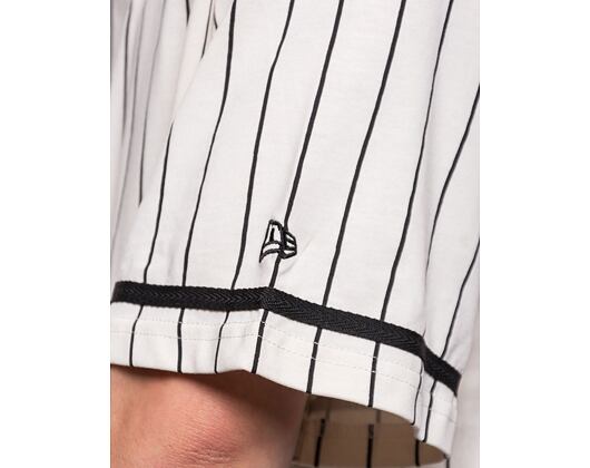 Triko New Era Pinstripe Jersey Off White / Black