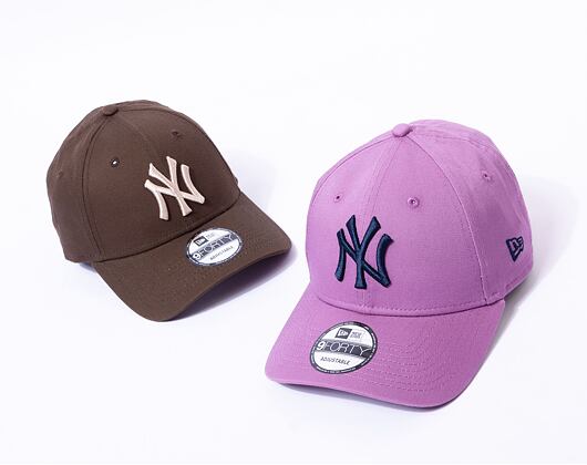 Kšiltovka New Era 9FORTY MLB League Essential New York Yankees Purple Nitro / Navy