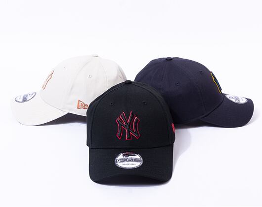 Kšiltovka New Era 9FORTY MLB Team Outline New York Yankees Black / Litmus Pink