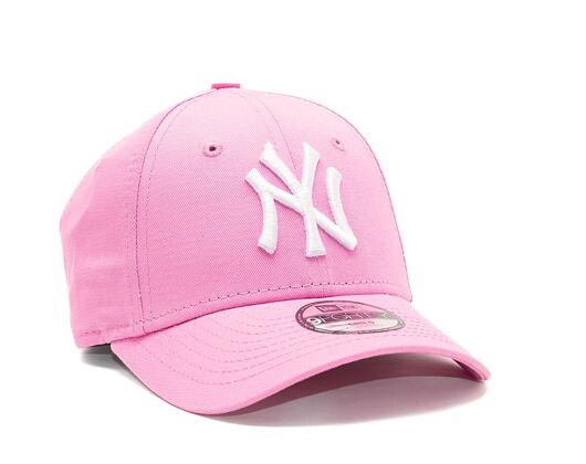 Dětská Kšiltovka New Era 9FORTY Kids MLB League Essential New York Yankees Wild Rose / White