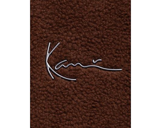 Mikina Karl Kani Metal Signature Teddy Os Hoodie brown