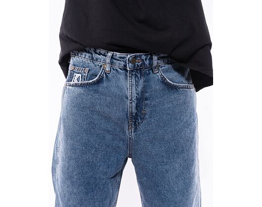 Džíny Karl Kani Small Signature Baggy Five Pocket Denim vintage mid blue