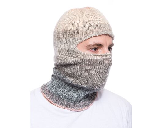 Custom made pletená Balaclava kukla - Sandy Grey