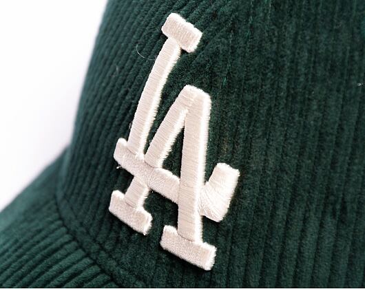 Kšiltovka New Era 9FORTY MLB Wide Cord Los Angeles Dodgers Dark Green / Stone