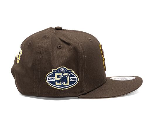 Kšiltovka New Era 9FIFTY MLB Side Patch Script San Diego Padres Dark Brown / Bronze