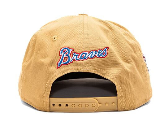 Kšiltovka New Era 9FIFTY MLB Side Patch Script Atlanta Braves Bronze / Dark Brown