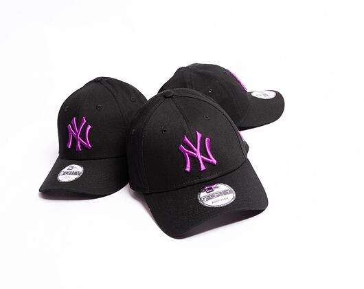 Dětská Kšiltovka New Era 9FORTY Kids MLB League Essential New York Yankees Black / Sparkling Grape