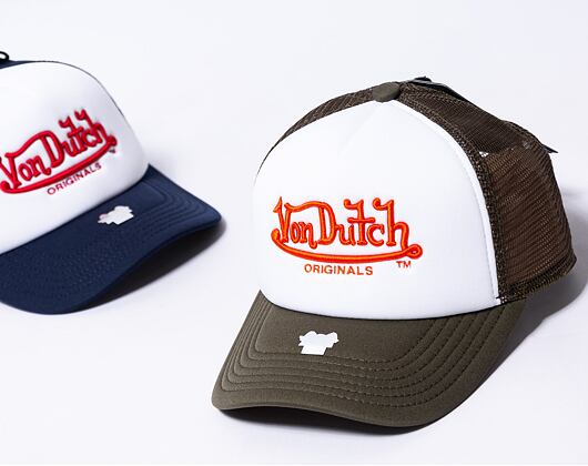 Kšiltovka Von Dutch Trucker Atlanta Foam Grey/Orange