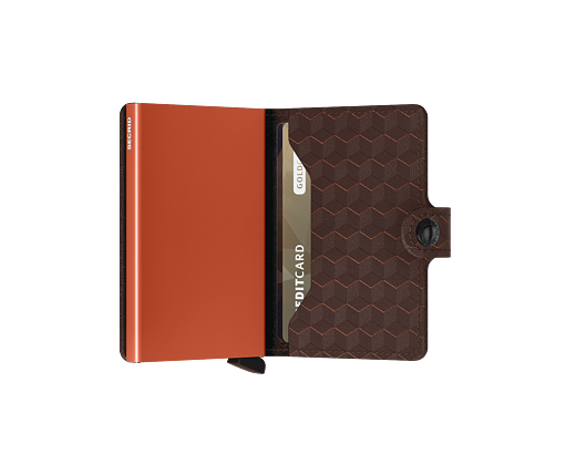 Peněženka Miniwallet Secrid Optical Brown-Orange