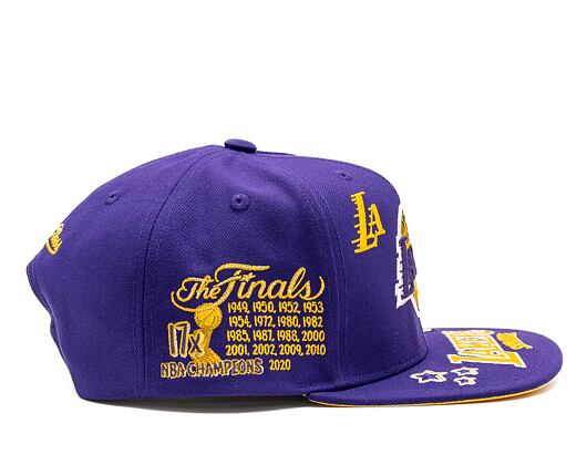 Kšiltovka Mitchell & Ness All Out Snapback NBA LOS ANGELES LAKERS Purple